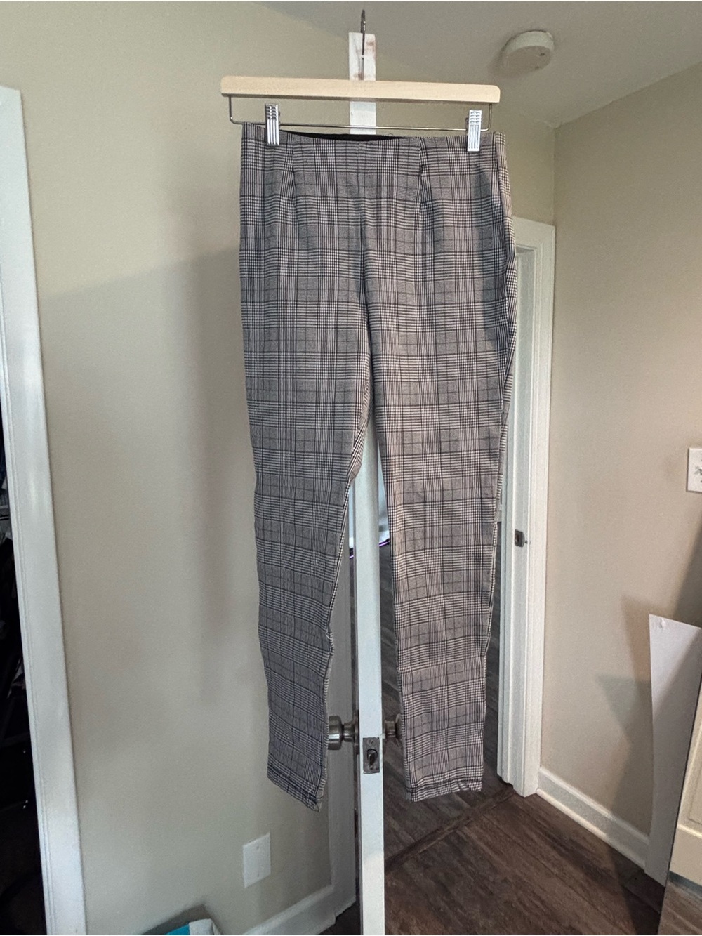 Calvin Klein Black and Gray Glen Plaid Dress Pants